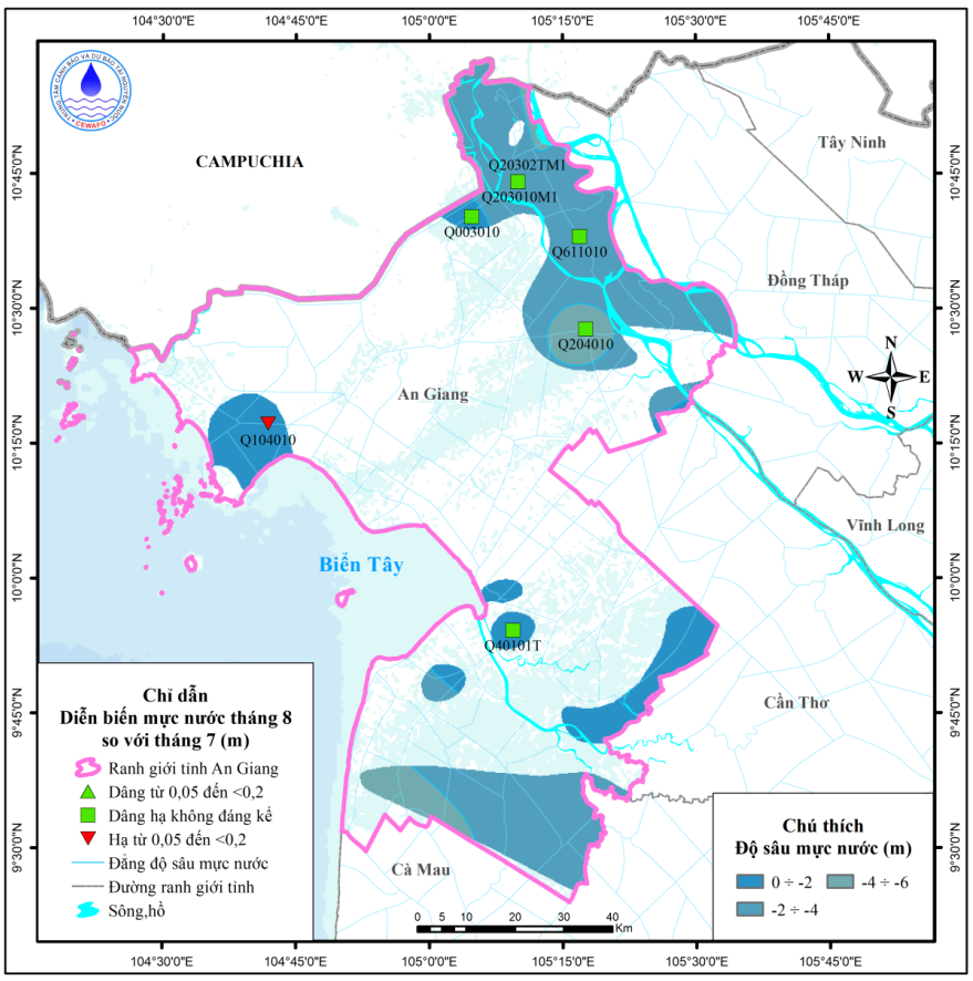 Bản Tin Thông Báo, Dự Báo Và Cảnh Báo Tài Nguyên Nước Dưới Đất Tỉnh An Giang Tháng 9 Năm 2025