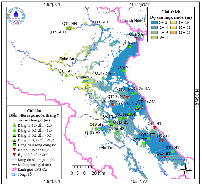 Bản Tin Thông Báo, Dự Báo Và Cảnh Báo Tài Nguyên Nước  Dưới Đất Lưu Vực Sông Cả Tháng 8 Năm 2025