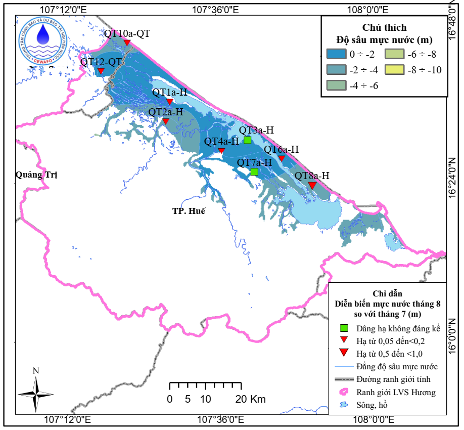Bản Tin Thông Báo, Dự Báo Và Cảnh Báo Tài Nguyên Nước  Dưới Đất Lưu Vực Sông Hương Tháng 9 Năm 2025