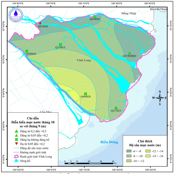 Bản Tin Thông Báo, Dự Báo Và Cảnh Báo Tài Nguyên Nước Dưới Đất Tỉnh Vĩnh Long Tháng 11 Năm 2025