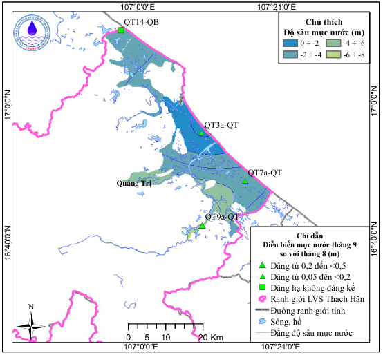 Bản Tin Thông Báo, Dự Báo Và Cảnh Báo Tài Nguyên Nước  Dưới Đất Lưu Vực Sông Thạch Hãn Tháng 10 Năm 2025