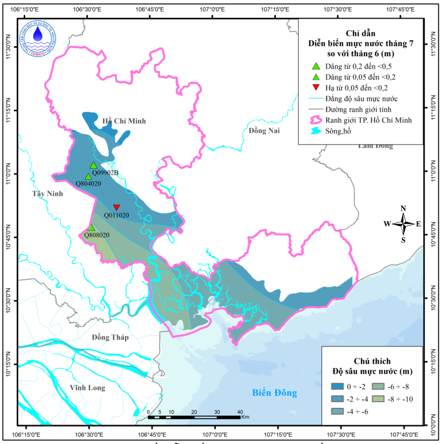 Bản Tin Thông Báo, Dự Báo Và Cảnh Báo Tài Nguyên Nước Dưới Đất Thành Phố Hồ Chí Minh Tháng 8 Năm 2025