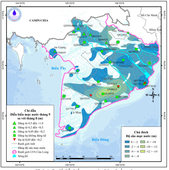 Bản Tin Thông Báo, Dự Báo Và Cảnh Báo Tài Nguyên Nước Lưu Vực Sông Cửu Long Tháng 10 Năm 2025