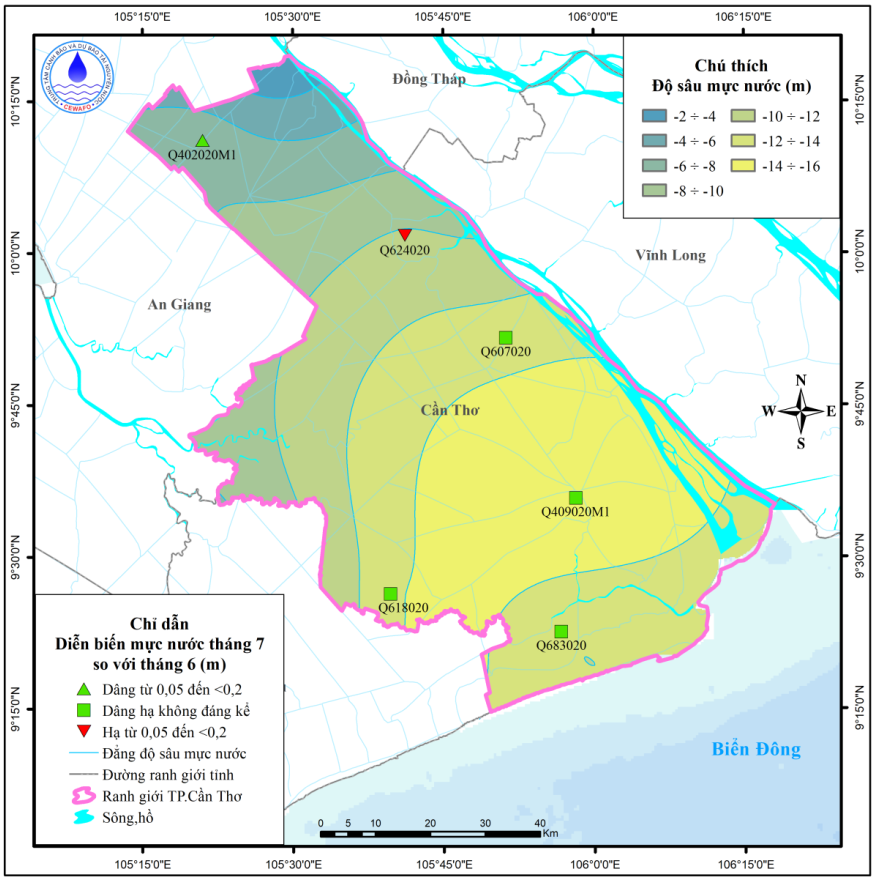 Bản Tin Thông Báo, Dự Báo Và Cảnh Báo Tài Nguyên Nước Dưới Đất Tỉnh Cần Thơ Tháng 8 Năm 2025