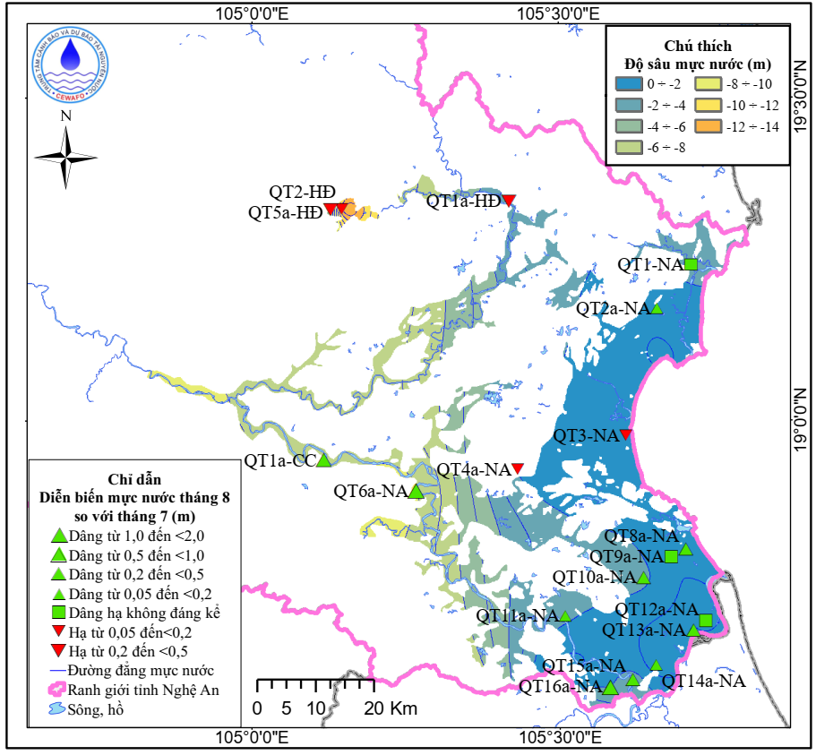 Tin Thông Báo, Dự Báo Và Cảnh Báo Tài Nguyên Nước Dưới Đất Tỉnh Nghệ An Tháng 9 Năm 2025