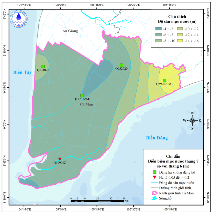 Bản Tin Thông Báo, Dự Báo Và Cảnh Báo Tài Nguyên Nước Dưới Đất Tỉnh Cà Mau Tháng 8 Năm 2025