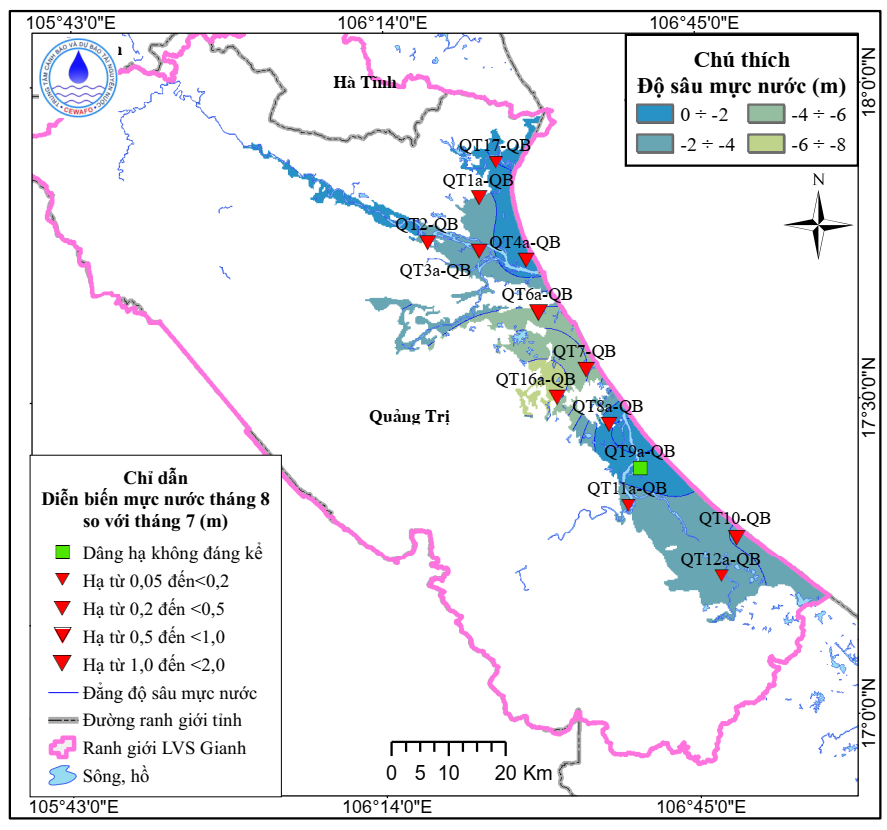 Bản Tin Thông Báo, Dự Báo Và Cảnh Báo Tài Nguyên Nước  Dưới Đất Lưu Vực Sông Gianh Tháng 9 Năm 2025