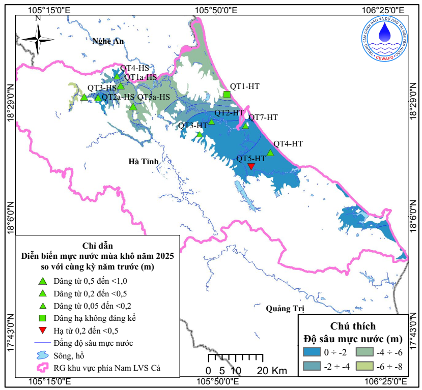 Bản Tin Thông Báo, Dự Báo Và Cảnh Báo Tài Nguyên Nước  Dưới Đất Lưu Vực Nam Sông Cả Mùa Mưa Năm 2025
