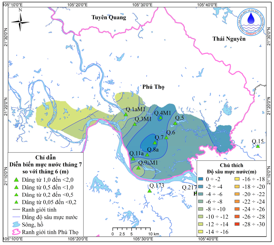 Bản Tin Thông Báo, Dự Báo Và Cảnh Báo Tài Nguyên Nước Dưới Đất Tỉnh Phú Thọ Tháng 8 Năm 2025