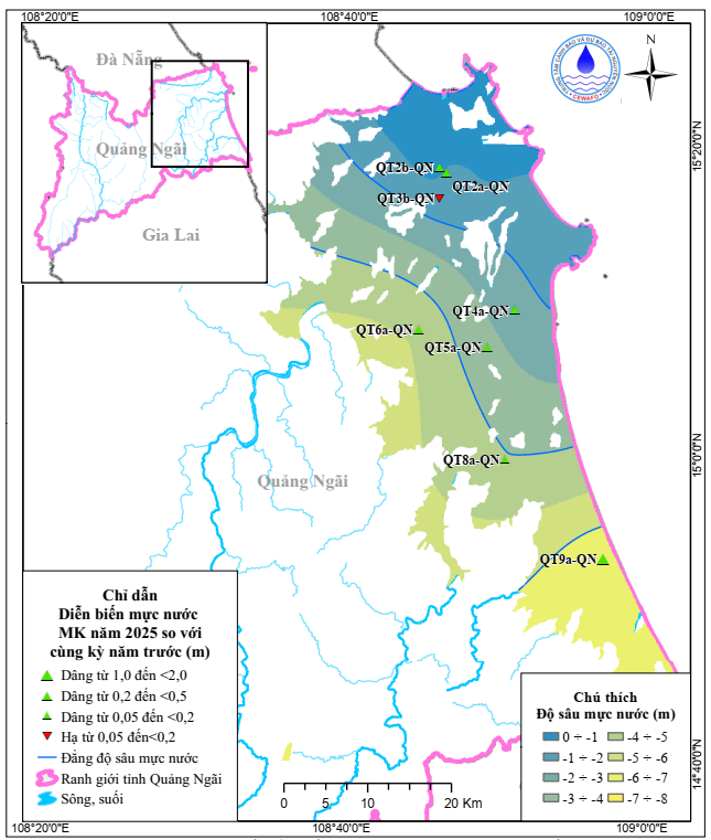 Bản Tin Thông Báo, Dự Báo Và Cảnh Báo Tài Nguyên Nước Dưới Đất Tỉnh Quảng Ngãi Mùa Mưa Năm 2025