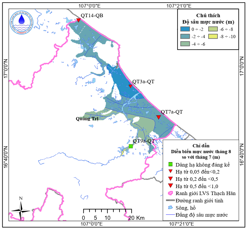 Bản Tin Thông Báo, Dự Báo Và Cảnh Báo Tài Nguyên Nước  Dưới Đất Lưu Vực Sông Thạch Hãn Tháng 9 Năm 2025