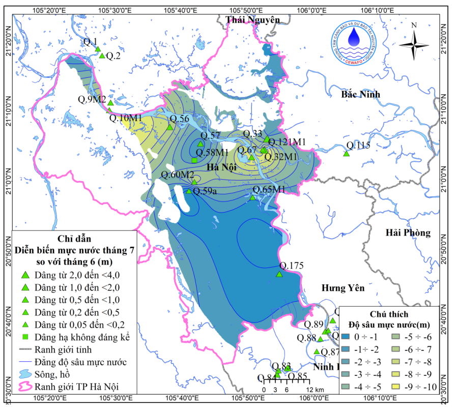 Bản Tin Thông Báo, Dự Báo Và Cảnh Báo Tài Nguyên Nước Dưới Đất Thành Phố Hà Nội Tháng 8 Năm 2025