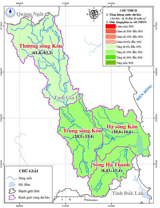 Bản Tin Thông Báo, Dự Báo Và Cảnh Báo Tài Nguyên Nước Lưu Vực Sông Kôn - Hà Thanh Tháng 8 Năm 2025