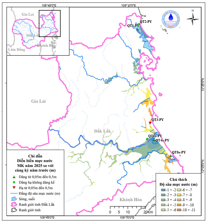 Bản Tin Thông Báo, Dự Báo Và Cảnh Báo Tài Nguyên Nước Phía Đông Tỉnh Đắk Lắk Mùa Mưa Năm 2025
